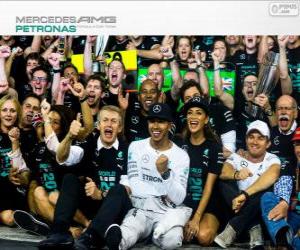 пазл Льюис Хэмилтон, чемпиона мира F1 2014 с Mercedes